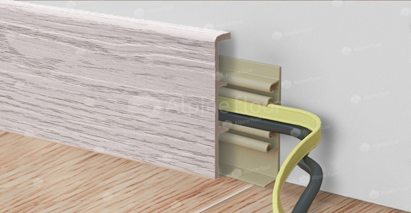 Напольный плинтус Rico Concept 80 Ясень норд (2200*20*80 мм) — купить в Ижевске