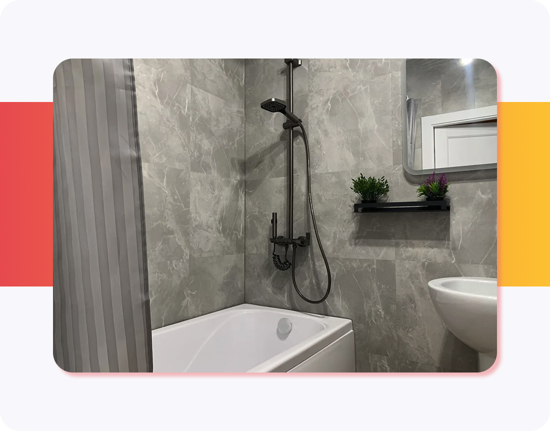 Укладка виниловой плитки Tarkett Art Vinyl в санузле