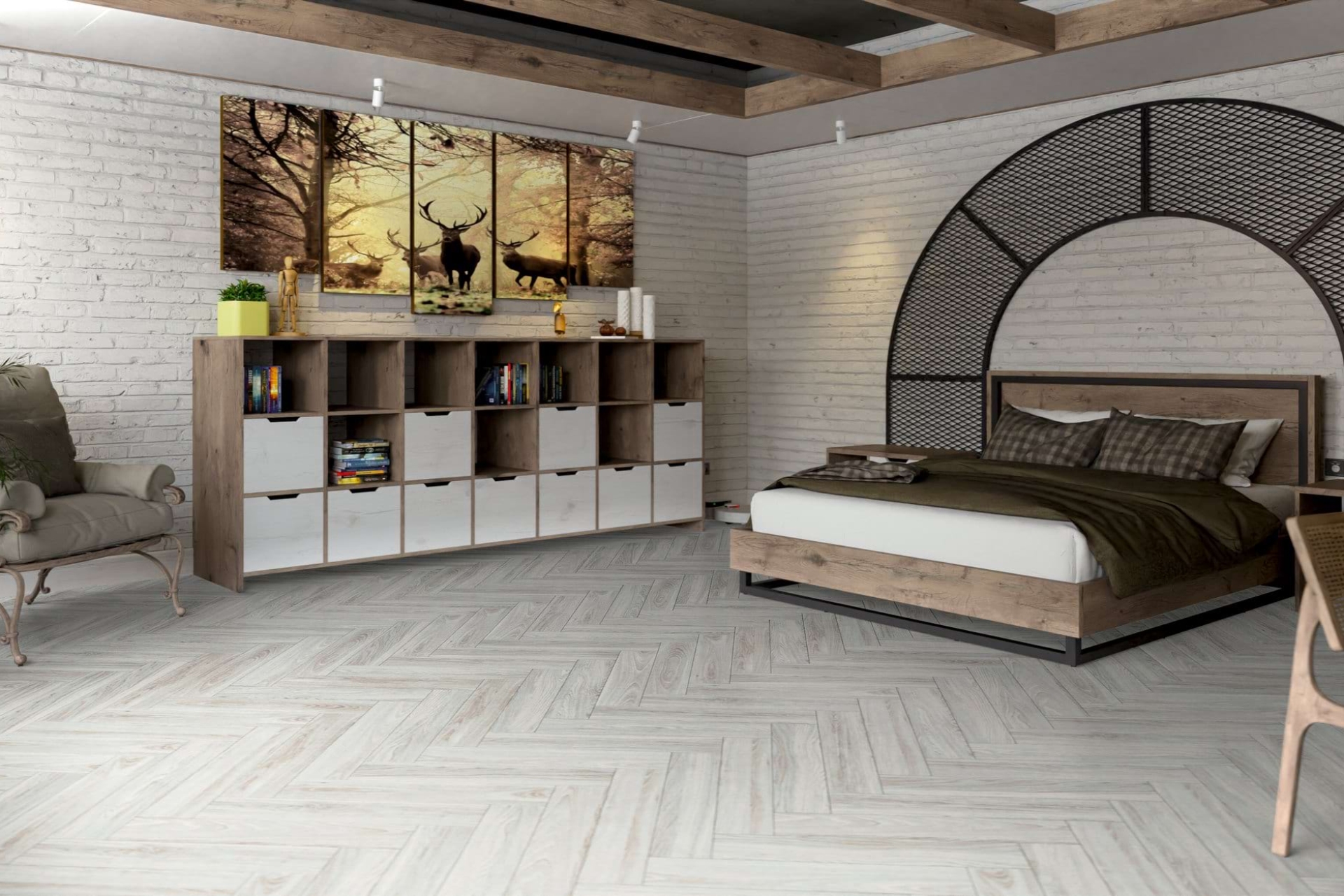 Инженерный паркет «Damy Floor» Ванильный (укладка елочкой) — купить в Ижевске