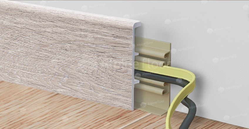 Напольный плинтус Rico Concept 80 Дуб Латте (2200*20*80 мм) — купить в Ижевске