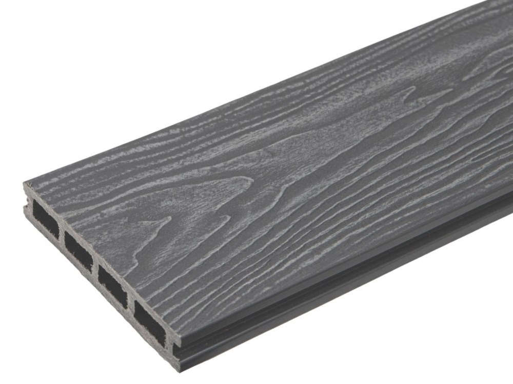 Террасная доска серая TalverWood 150*25мм 3D текстура дерева брашинг — купить в Ижевске