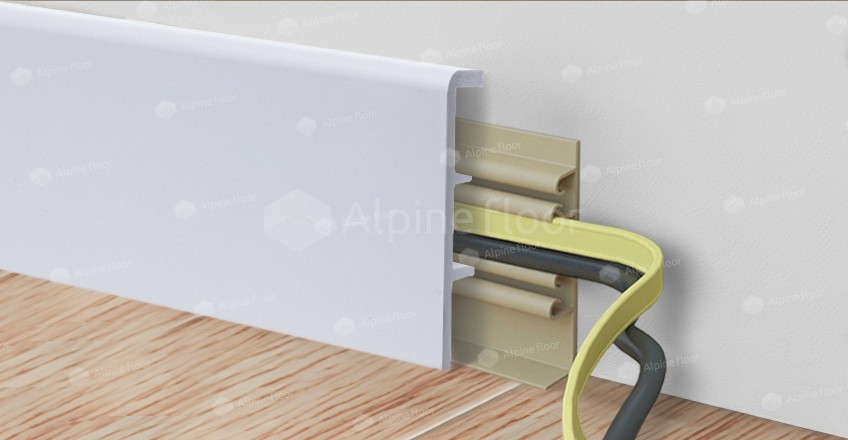 Напольный плинтус Rico Concept 80 Белый (2200*20*80 мм) — купить в Ижевске