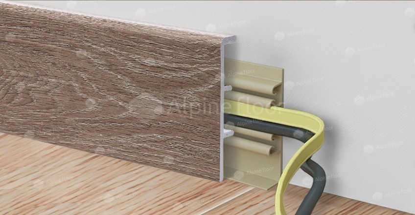 Напольный плинтус Rico Concept 80 Дуб каньон кремовый (2200*20*80 мм) — купить в Ижевске