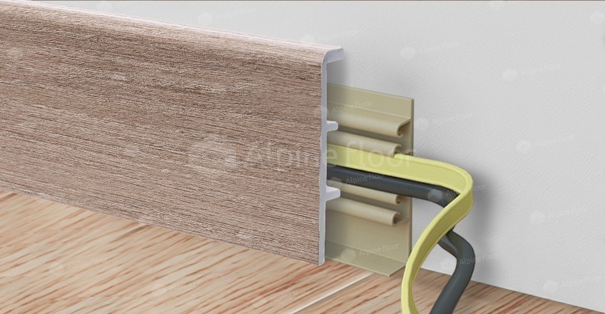 Напольный плинтус Rico Concept 80 Вишня гамильтон (2200*20*80 мм) — купить в Ижевске