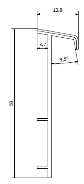 Плинтус для ковролина "Korner" Listwa зеленый (2500*13,8*50 мм) — купить в Ижевске