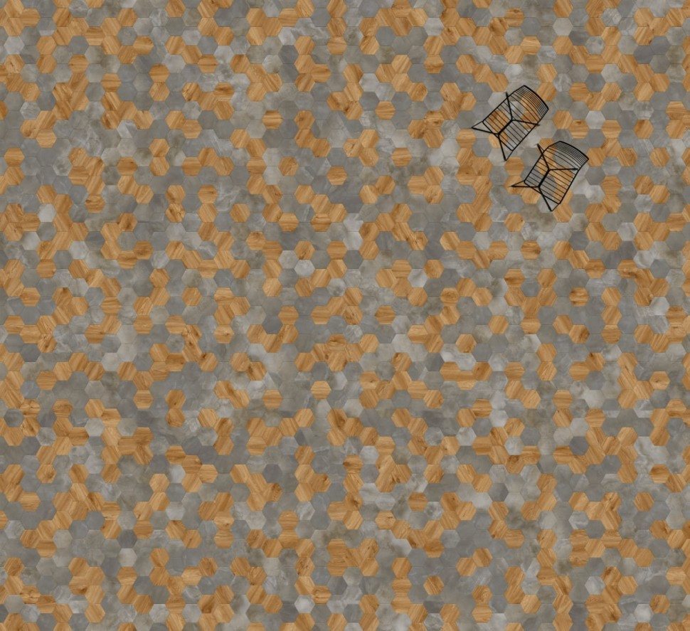 Виниловая плитка "Moduleo" Moods Hexagon 323 (226,32*196*2,5 мм) — купить в Ижевске