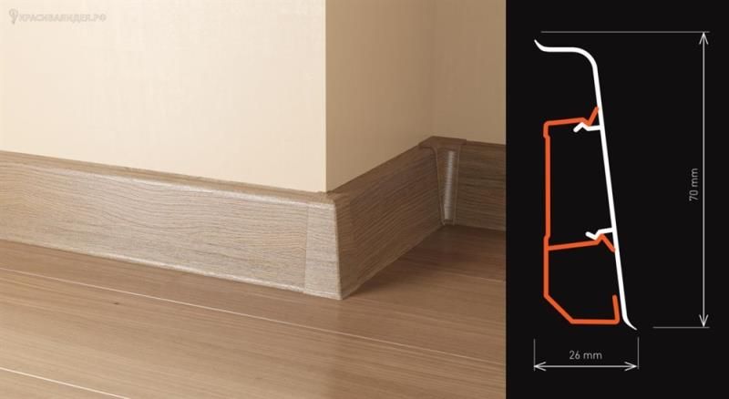 Плинтус "Arbiton" Indo Дуб Бурбон (2500*26*70 мм) — купить в Ижевске