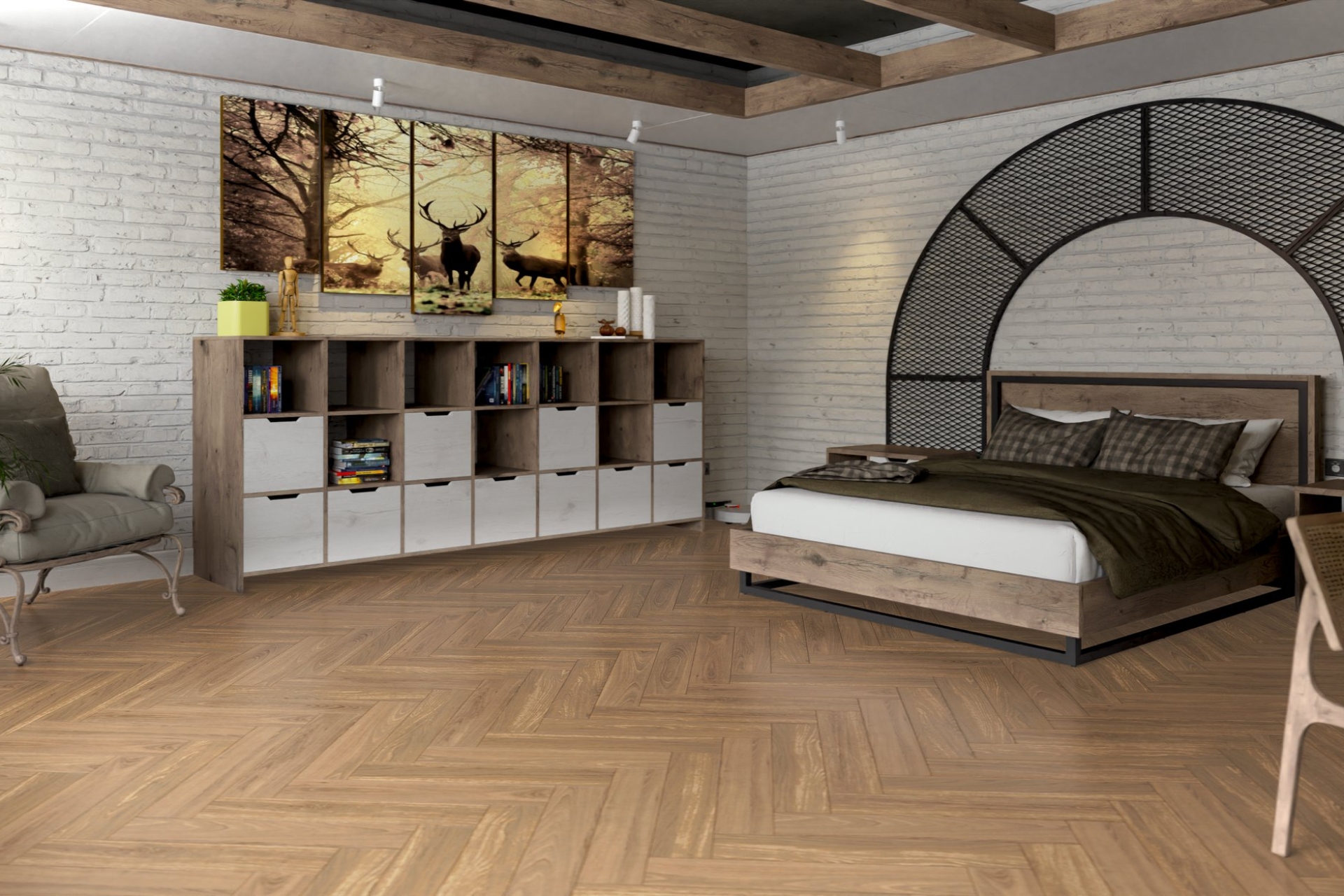 Инженерный паркет «Damy Floor» Натуральный (укладка елочкой) — купить в Ижевске