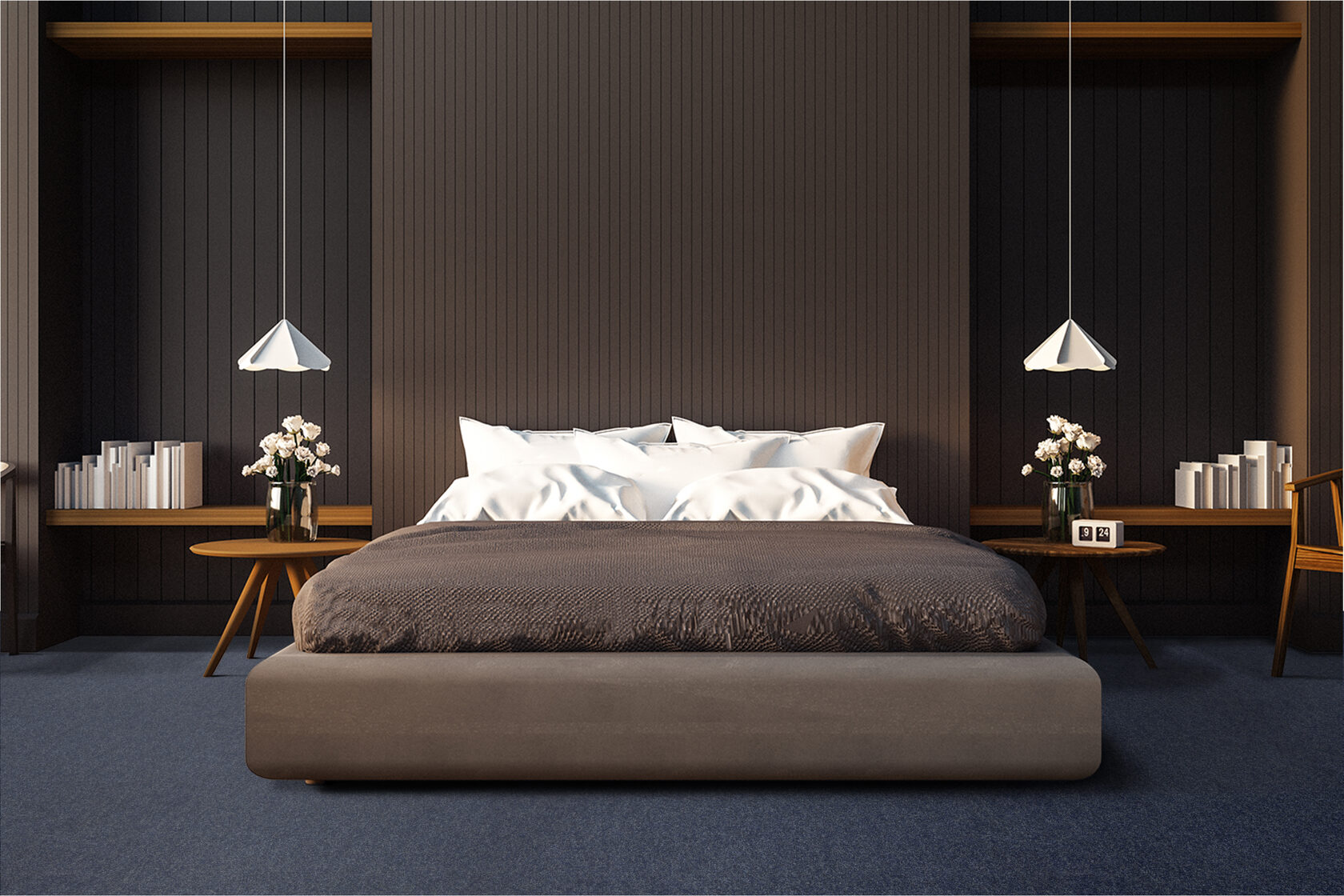 Ковровое покрытие "Bonkeel" Color Rib Blue Bottle 78 (ширина 1м/3м/4м) — купить в Ижевске