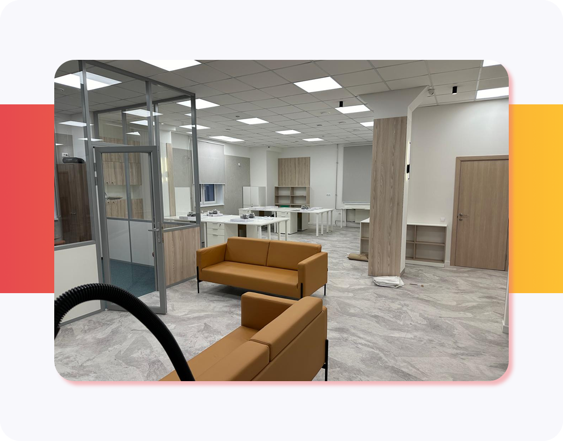 Укладка виниловой плитки в больнице