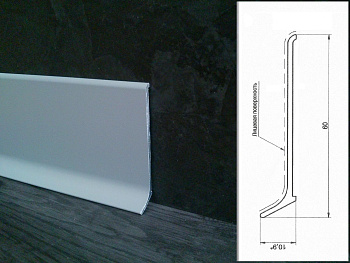 Соединитель к алюминиевому плинтусу 60мм анодированное серебро — фото и характеристики
